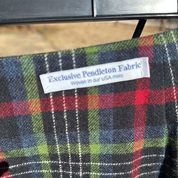 NWOT Vintage Pendleton Fringed Plaid Skirt 8 2 flaws USA made - Picture 2 of 7